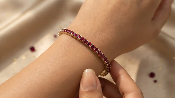 Red Crystal Tennis Bracelet – Ladies