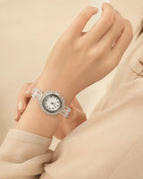 Silver Crystal Bracelet Watch for Women