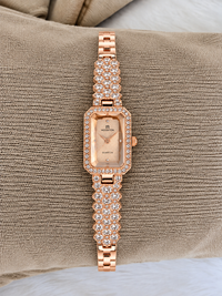 Crystal Bracelet Watch – Rose Gold