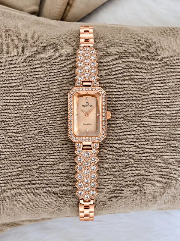 Rose Gold Crystal Ladies Watch
