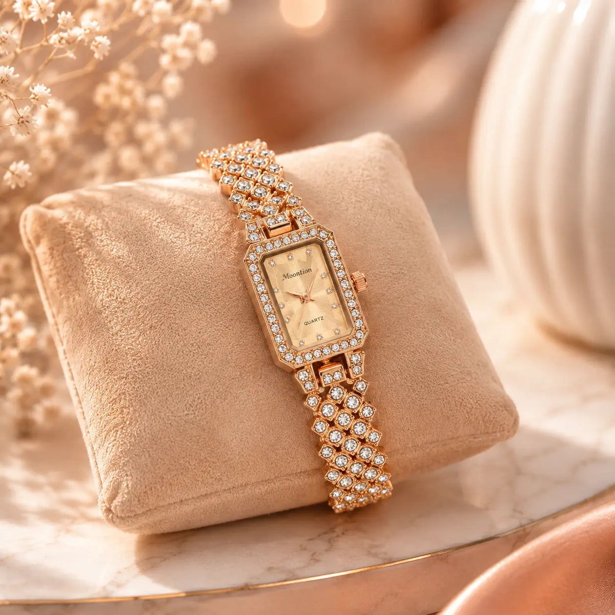 Rose Gold Crystal Ladies Watch