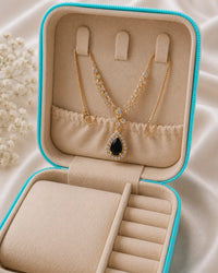Black Crystal Ladies Watch & Jewellery Gift Set