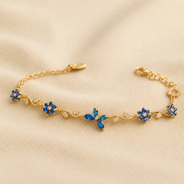 Sapphire Butterfly Charm Bracelet – Ladies