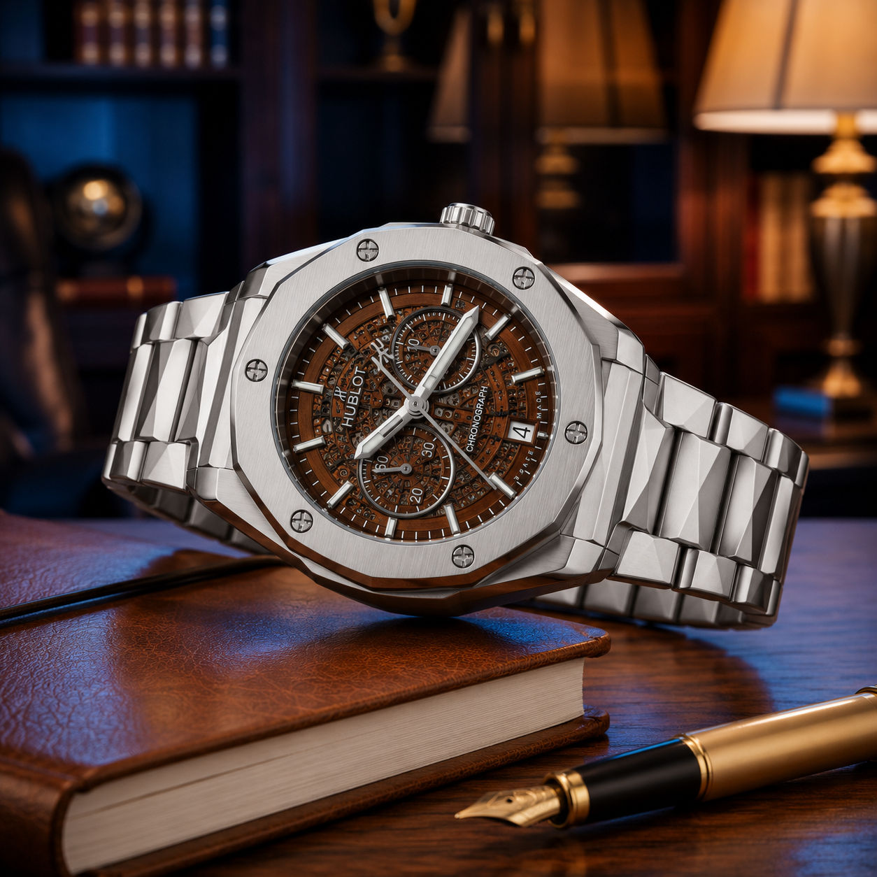 Hublot-inspired-green-skeleton-luxury-watch
