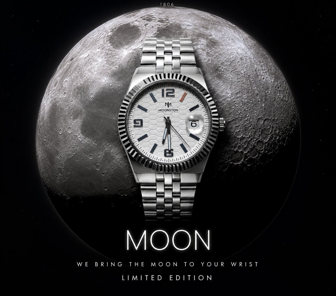MOONSTON Silver Stainless Steel Men's Watch | Premium Quartz Analog Wrist Watch