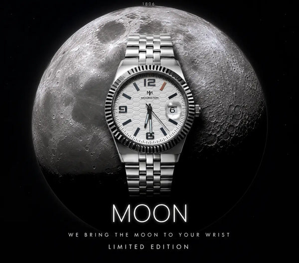 MOONSTON Silver Stainless Steel Men's Watch | Premium Quartz Analog Wrist Watch