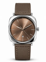 TOMI Minimal Grey Leather Men's Watch | Premium Quartz Analog Wrist Watch