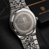 MOONSTON Silver Stainless Steel Men's Watch | Premium Quartz Analog Wrist Watch