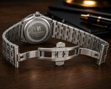 MOONSTON Silver Stainless Steel Men's Watch | Premium Quartz Analog Wrist Watch