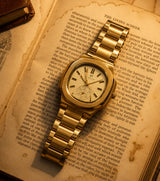 MOONSTON Gold Stainless Steel Men's Watch | Premium Quartz Analog Dress Watch