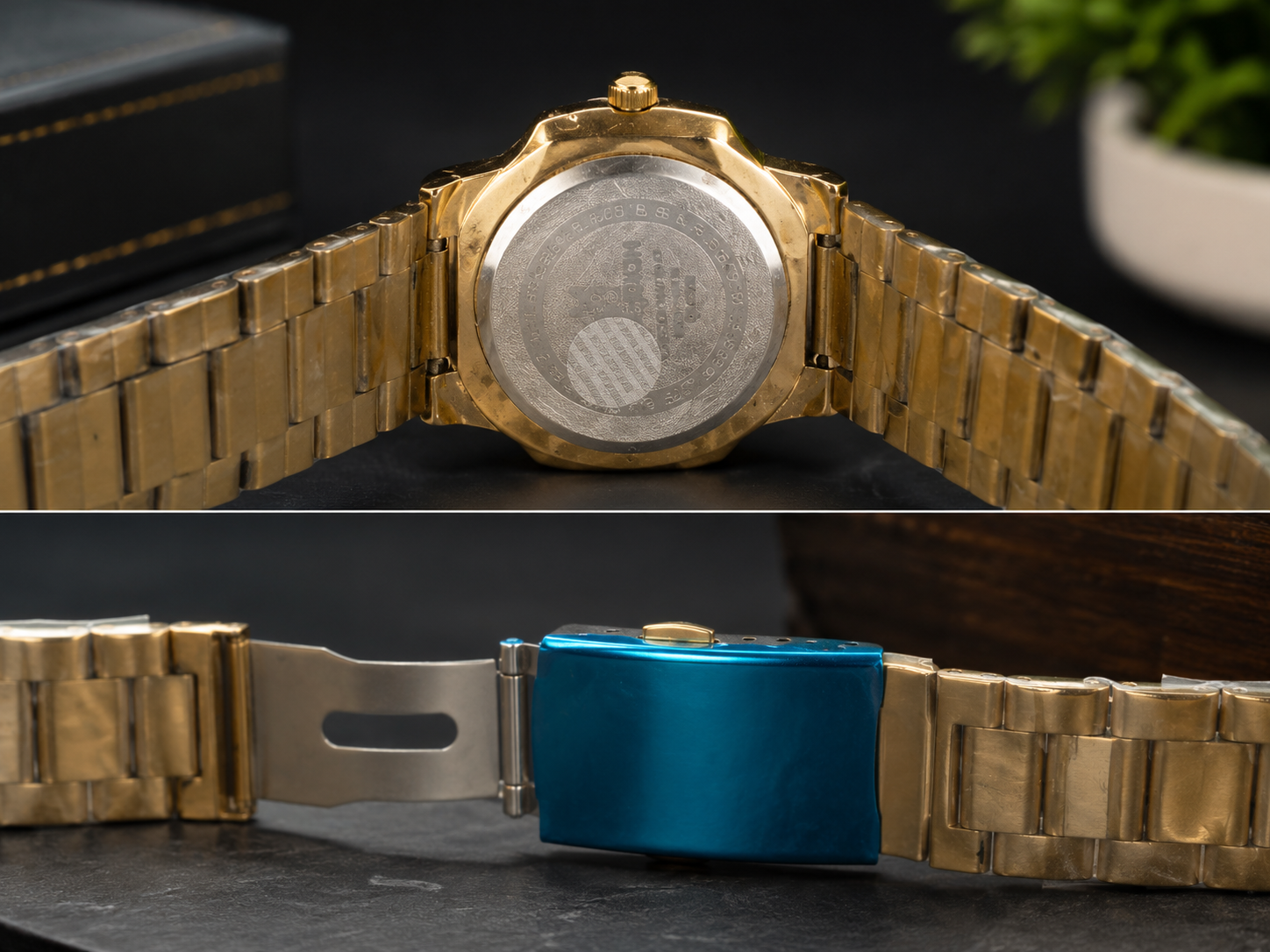 MOONSTON Gold Stainless Steel Men's Watch | Premium Quartz Analog Dress Watch
