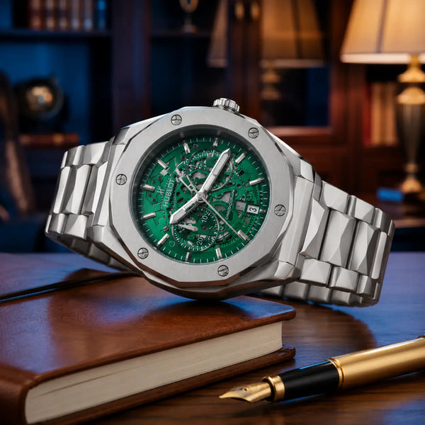 Hublot-inspired-green-skeleton-luxury-watch