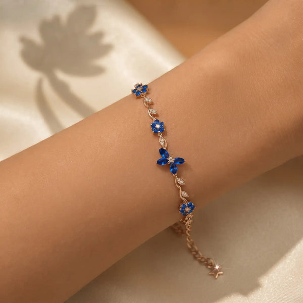 Sapphire Butterfly Charm Bracelet – Ladies